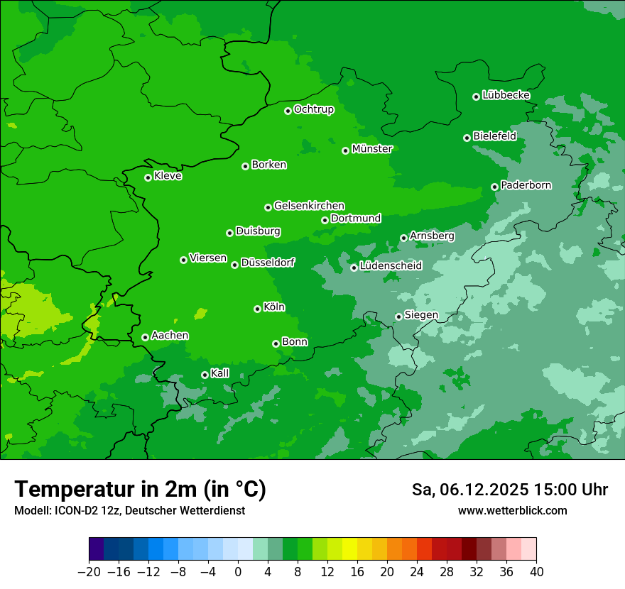 Modellkarten Temperatur