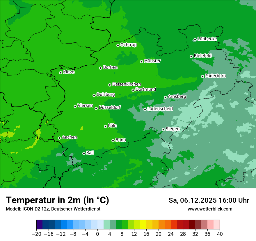 Modellkarten Temperatur