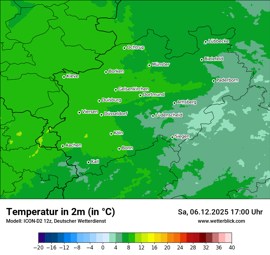 Modellkarten Temperatur