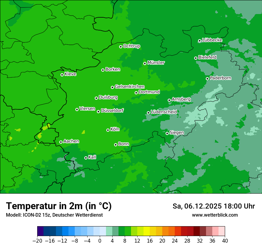 Modellkarten Temperatur