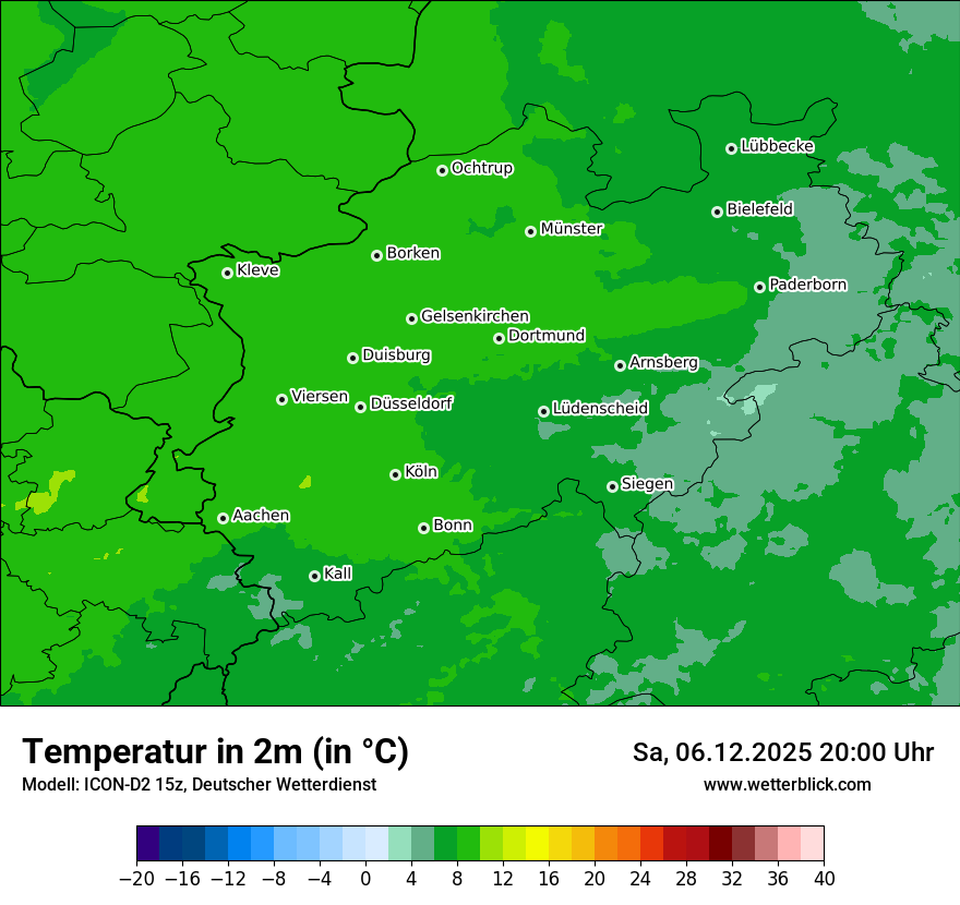 Modellkarten Temperatur