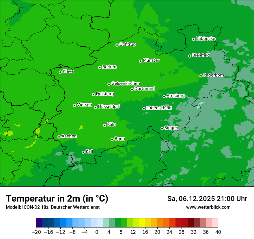 Modellkarten Temperatur
