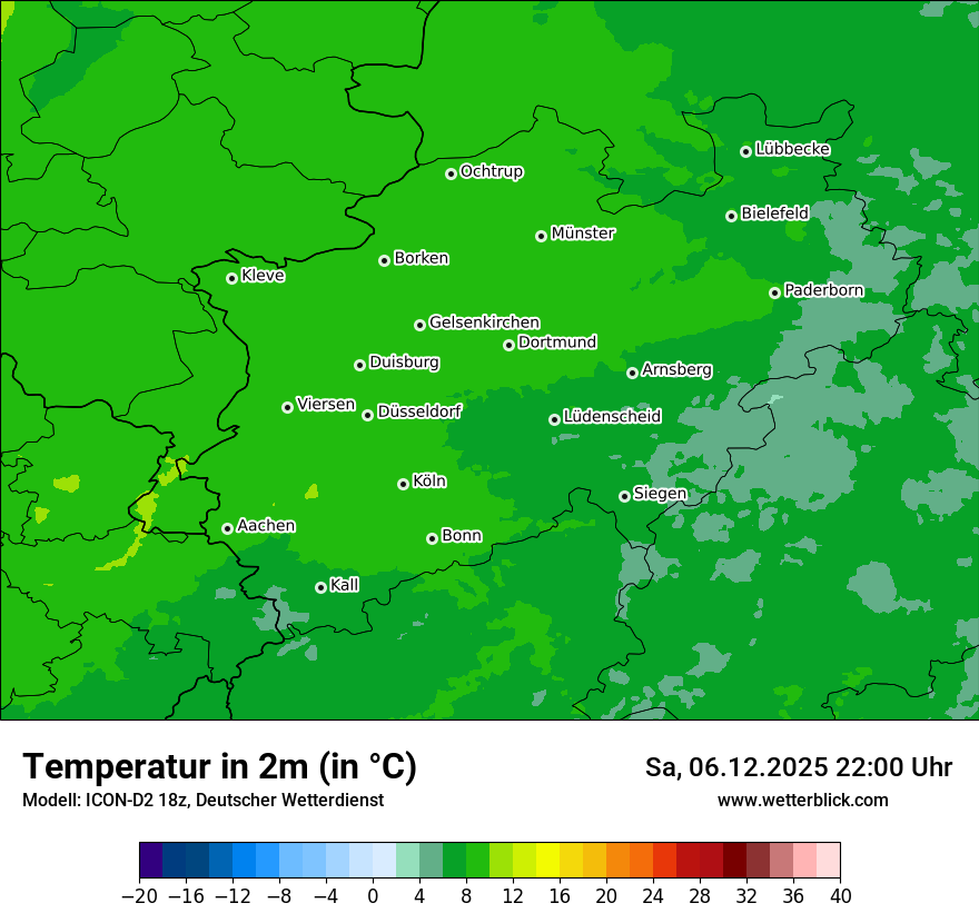 Modellkarten Temperatur