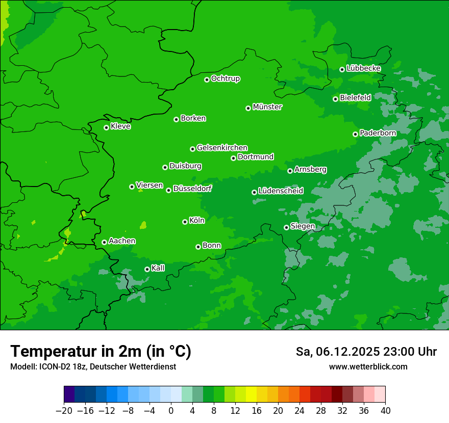 Modellkarten Temperatur