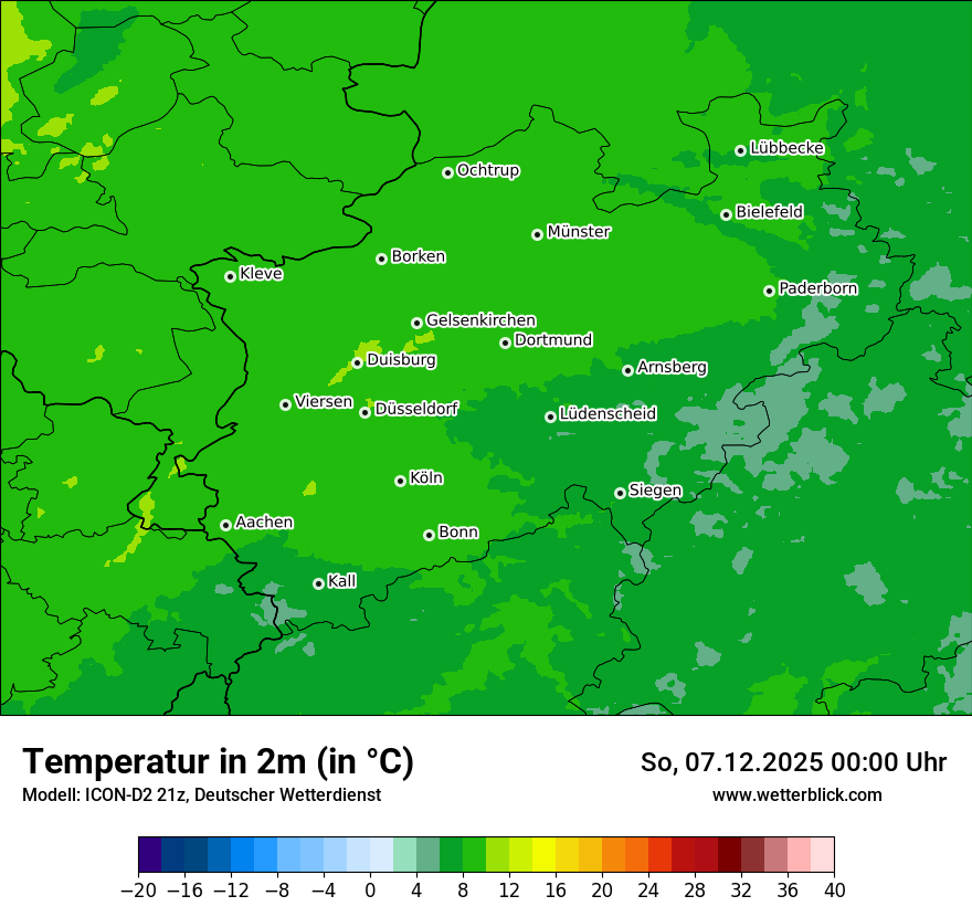 Modellkarten Temperatur