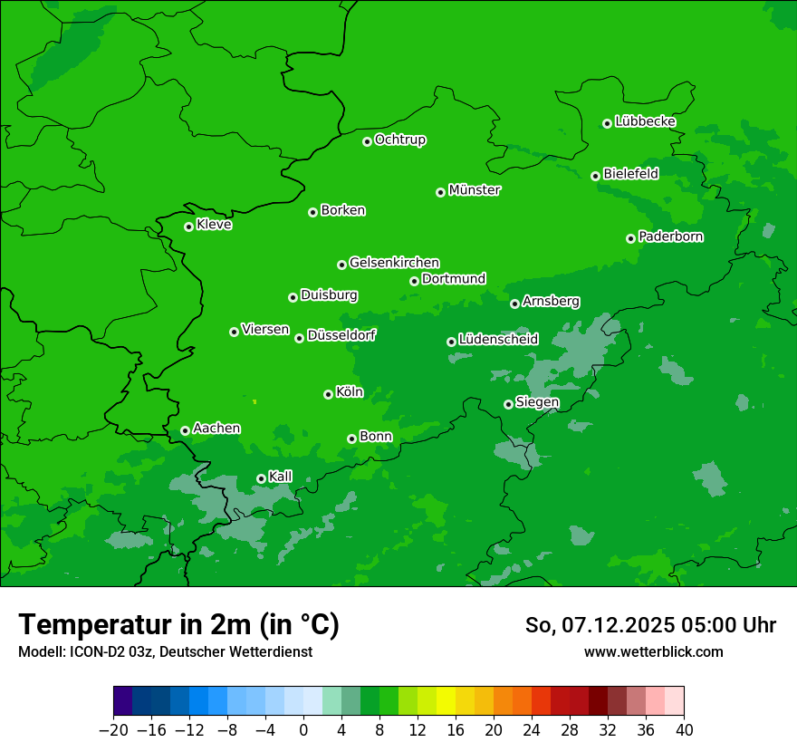 Modellkarten Temperatur