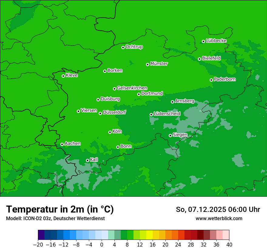 Modellkarten Temperatur
