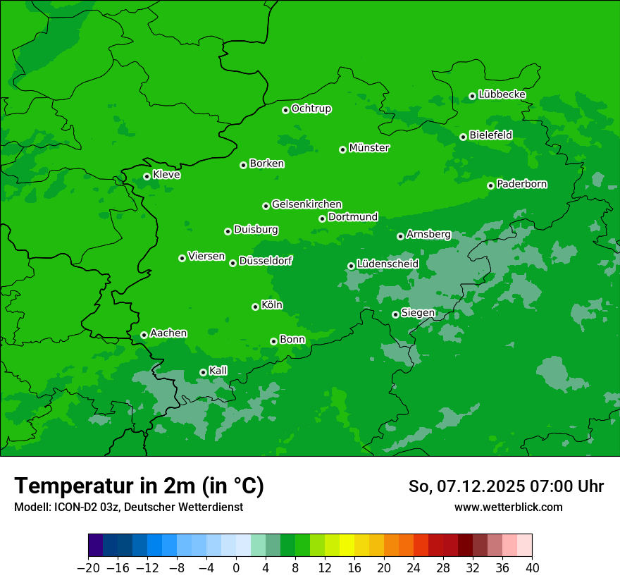 Modellkarten Temperatur