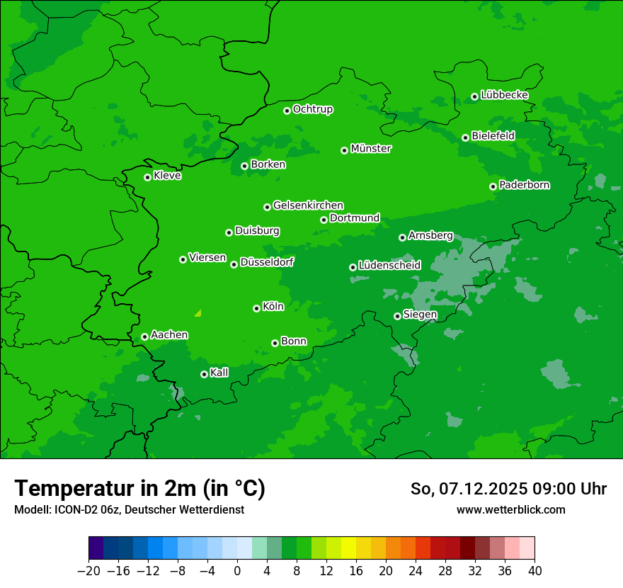 Modellkarten Temperatur