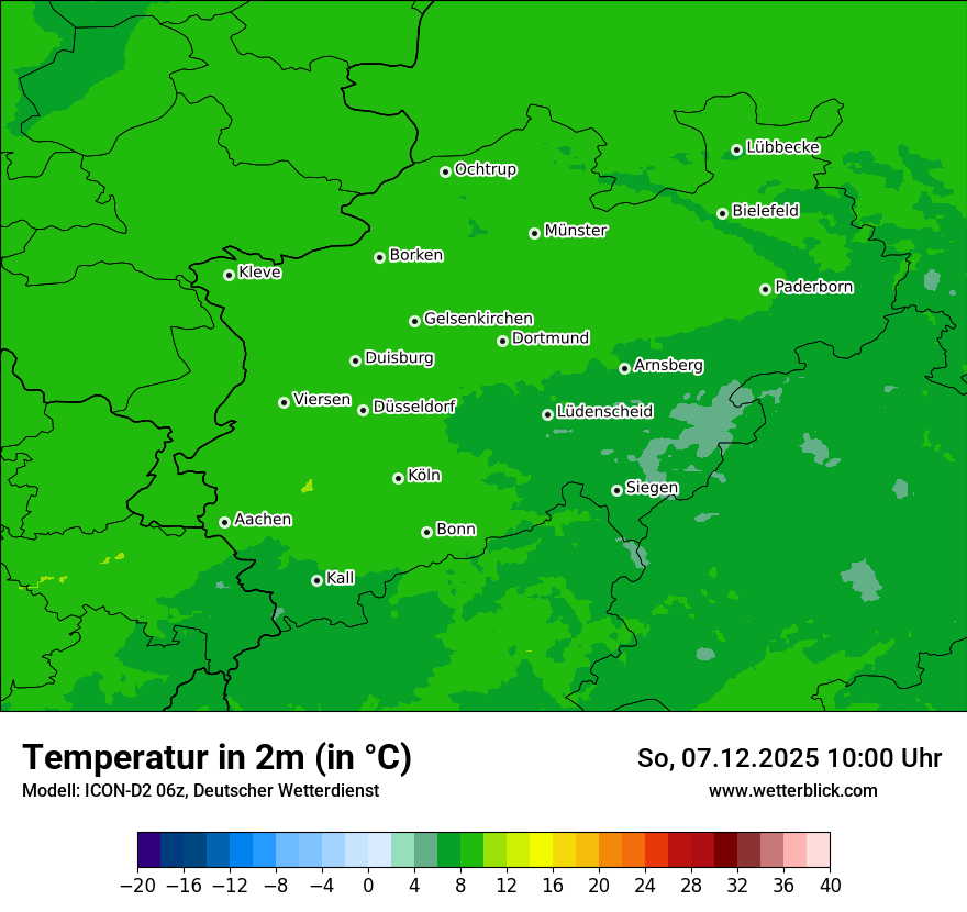 Modellkarten Temperatur