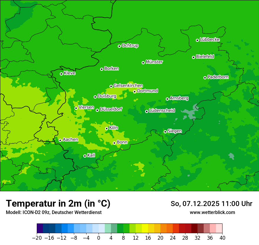 Modellkarten Temperatur