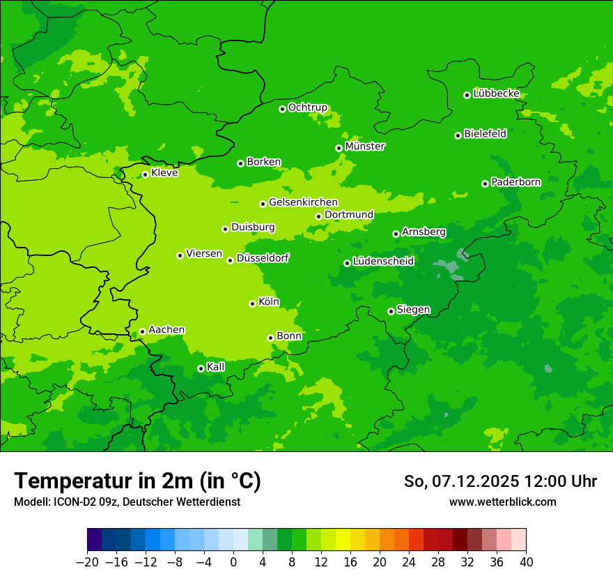 Modellkarten Temperatur