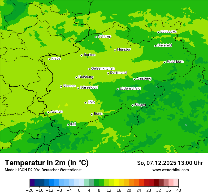 Modellkarten Temperatur
