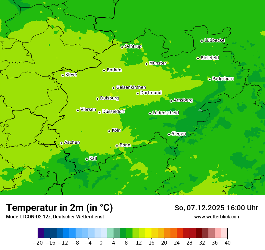 Modellkarten Temperatur