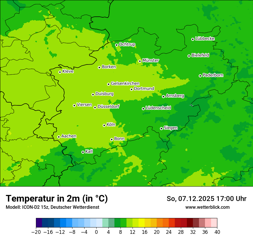 Modellkarten Temperatur
