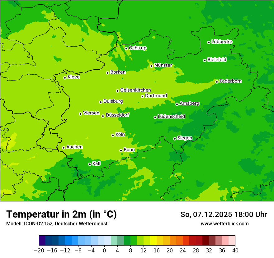 Modellkarten Temperatur