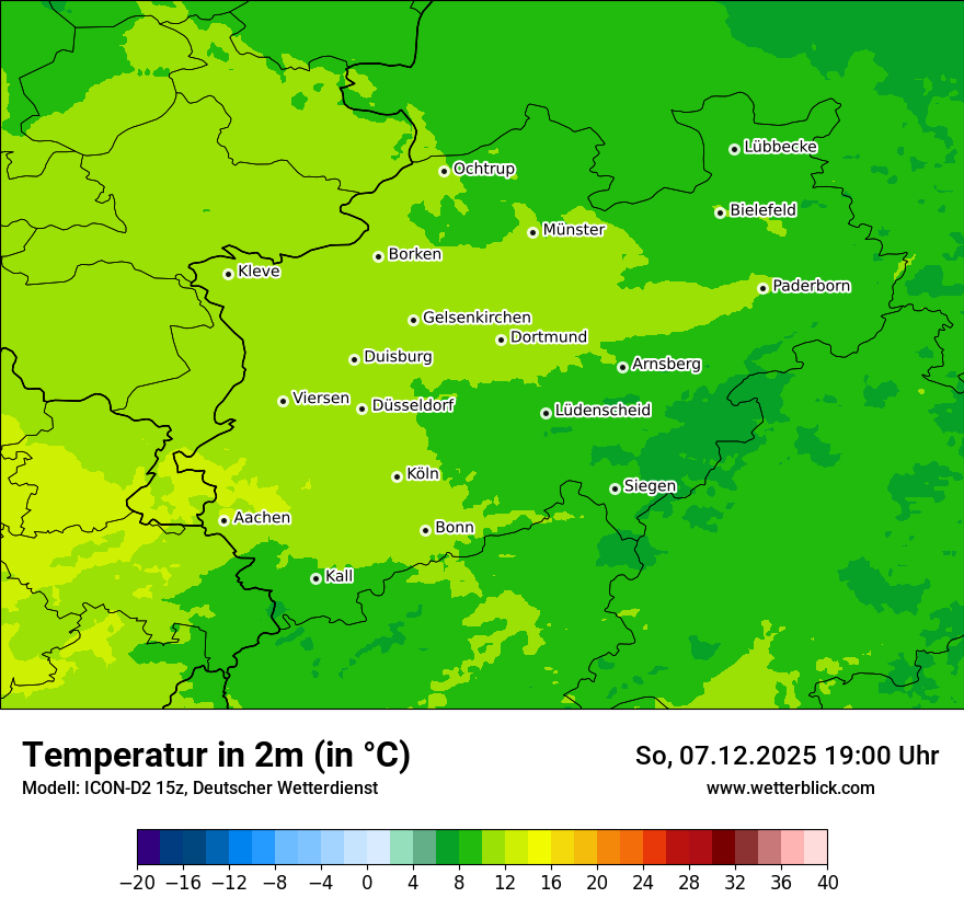 Modellkarten Temperatur