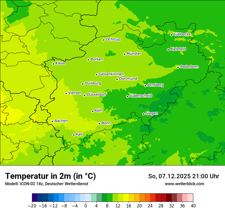 Modellkarten Temperatur