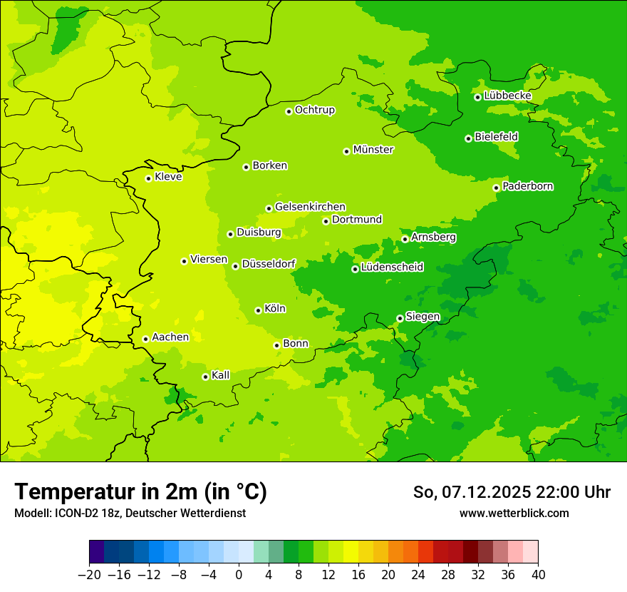 Modellkarten Temperatur