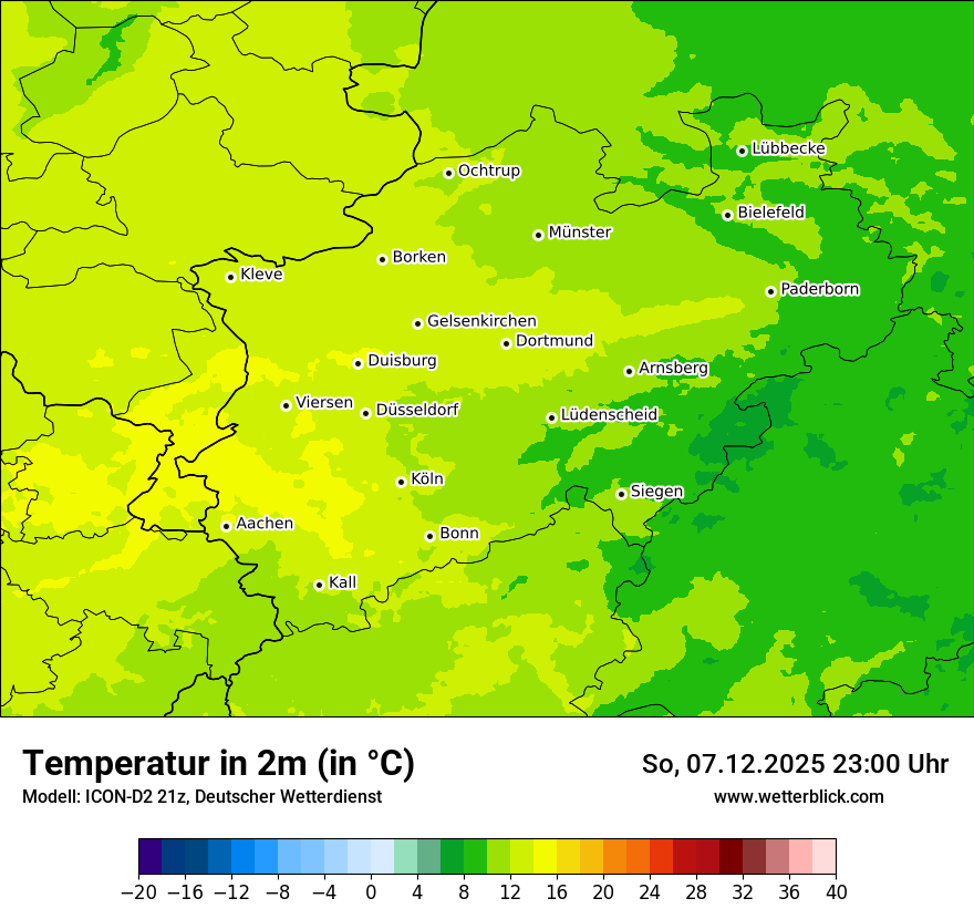 Modellkarten Temperatur