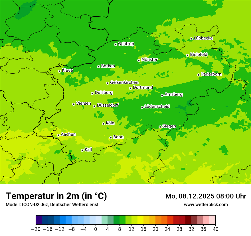 Modellkarten Temperatur