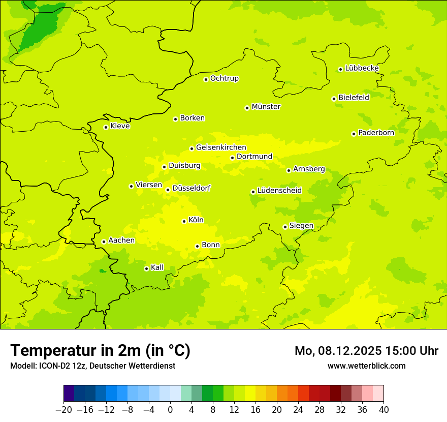 Modellkarten Temperatur