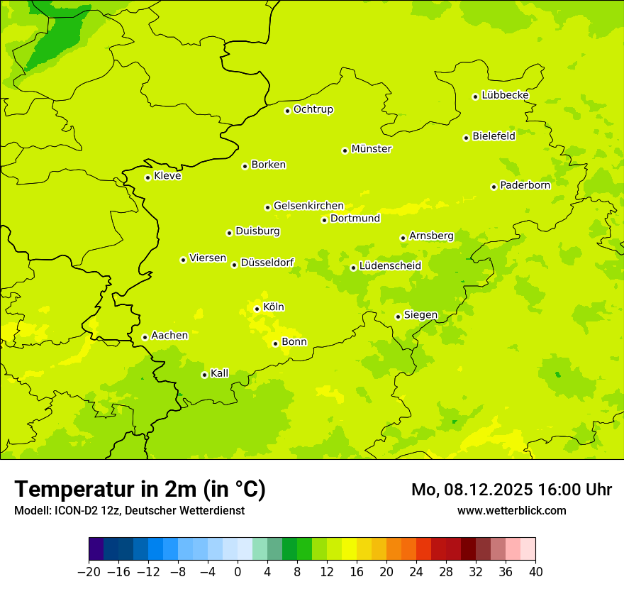 Modellkarten Temperatur