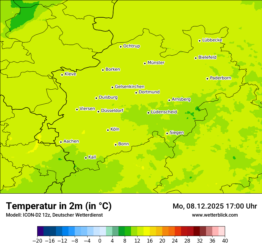Modellkarten Temperatur