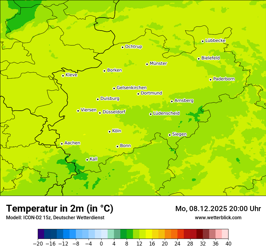 Modellkarten Temperatur