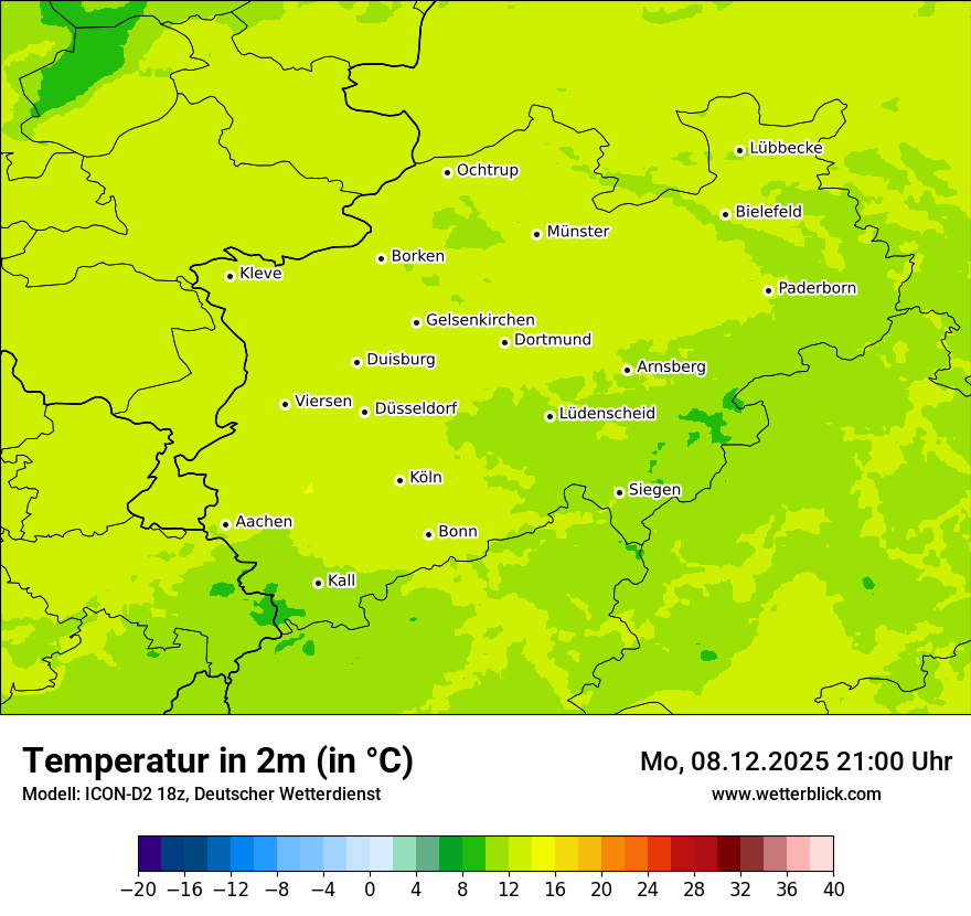 Modellkarten Temperatur