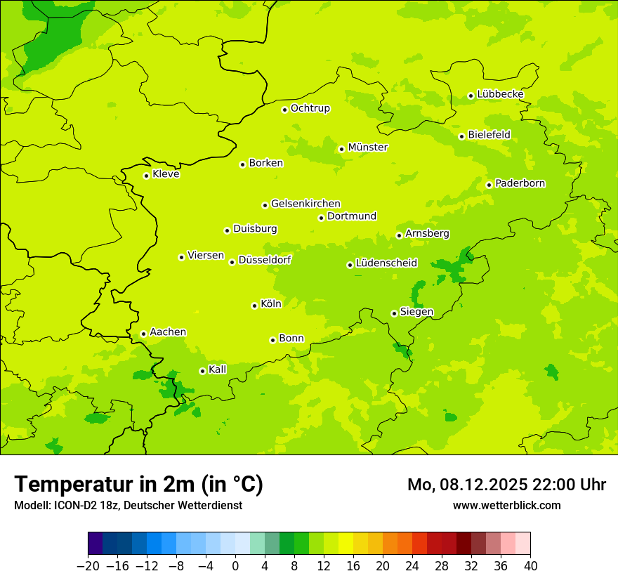 Modellkarten Temperatur