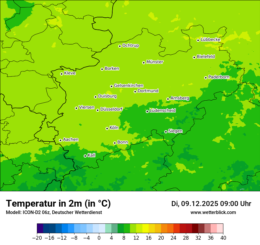 Modellkarten Temperatur