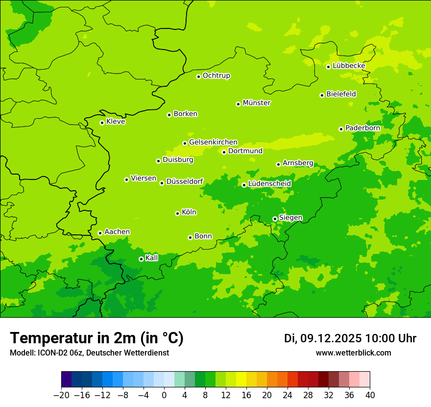 Modellkarten Temperatur
