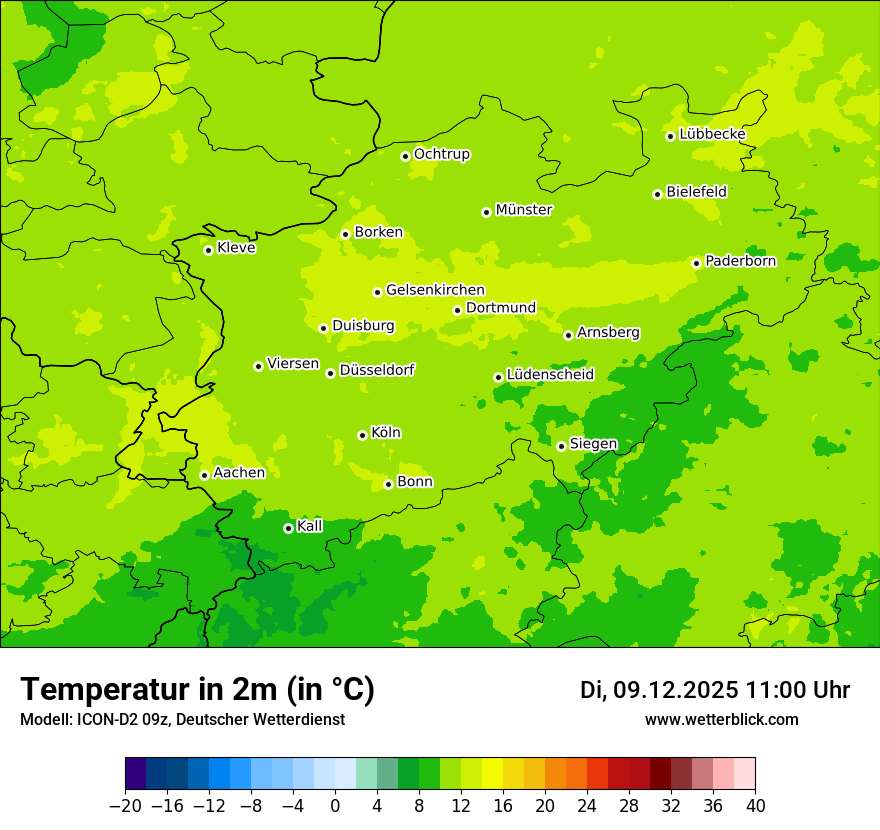 Modellkarten Temperatur