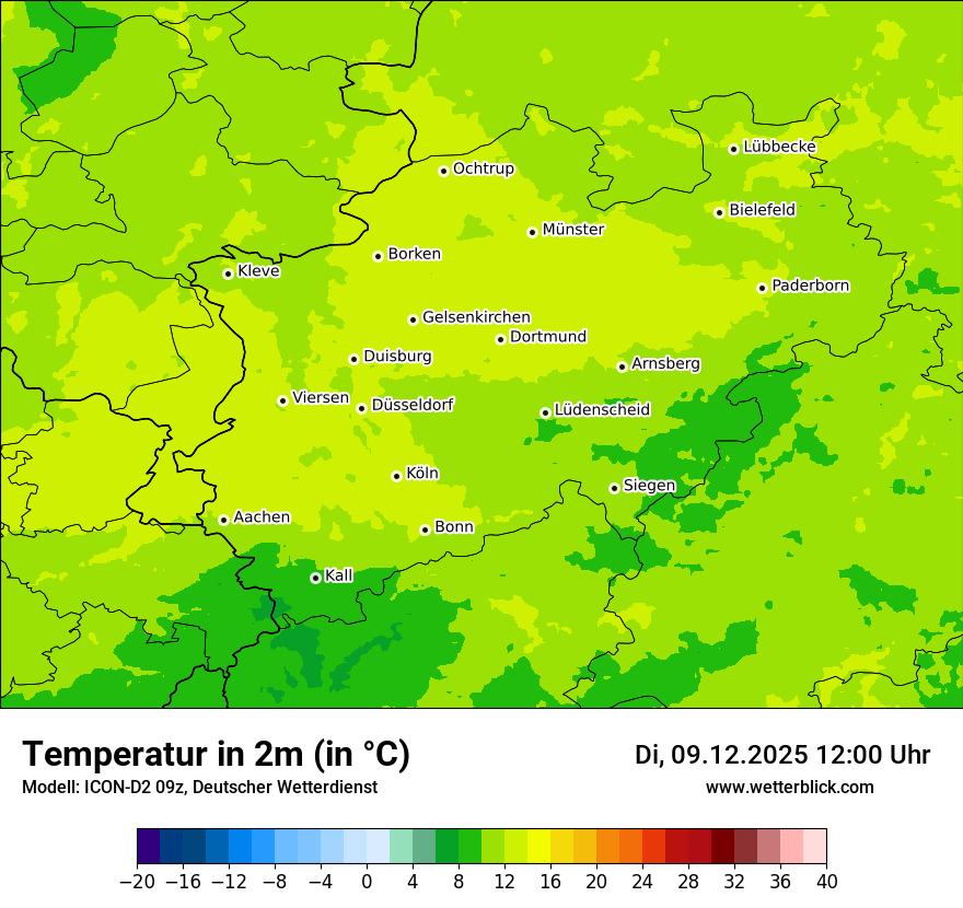 Modellkarten Temperatur