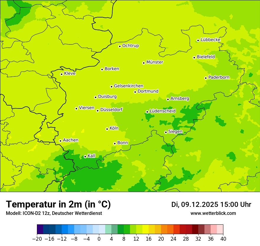 Modellkarten Temperatur