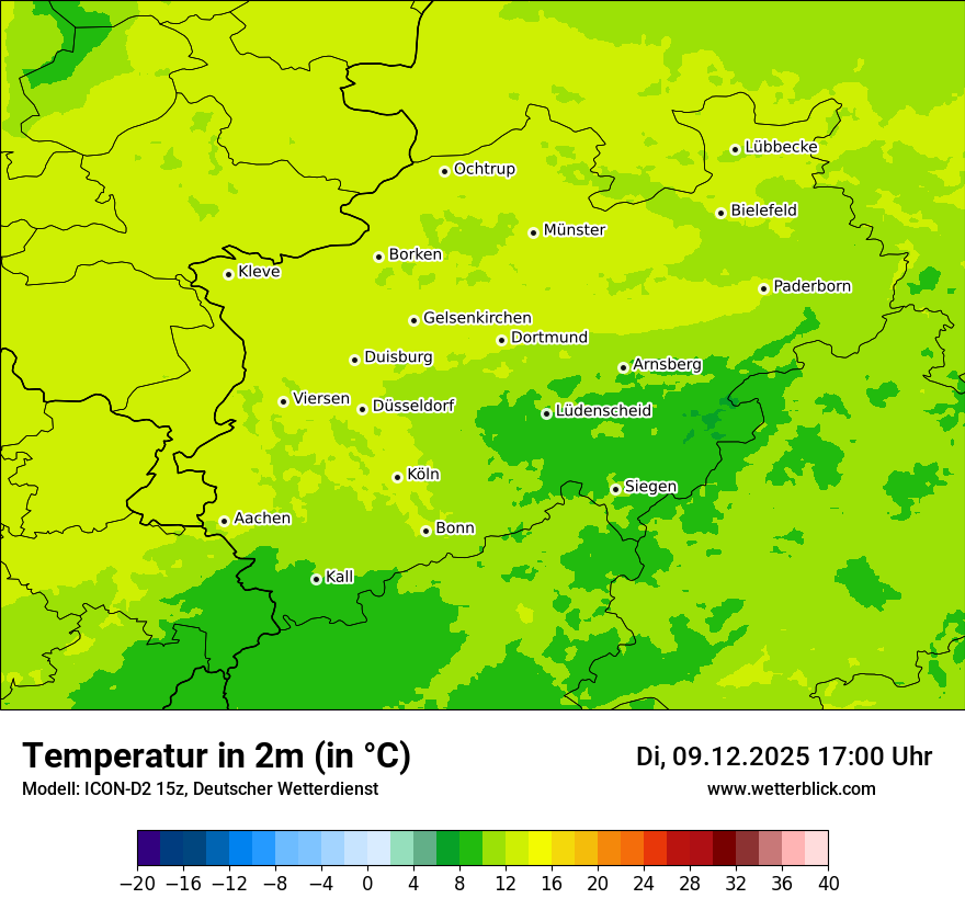 Modellkarten Temperatur
