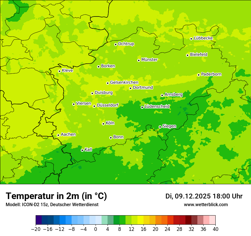 Modellkarten Temperatur