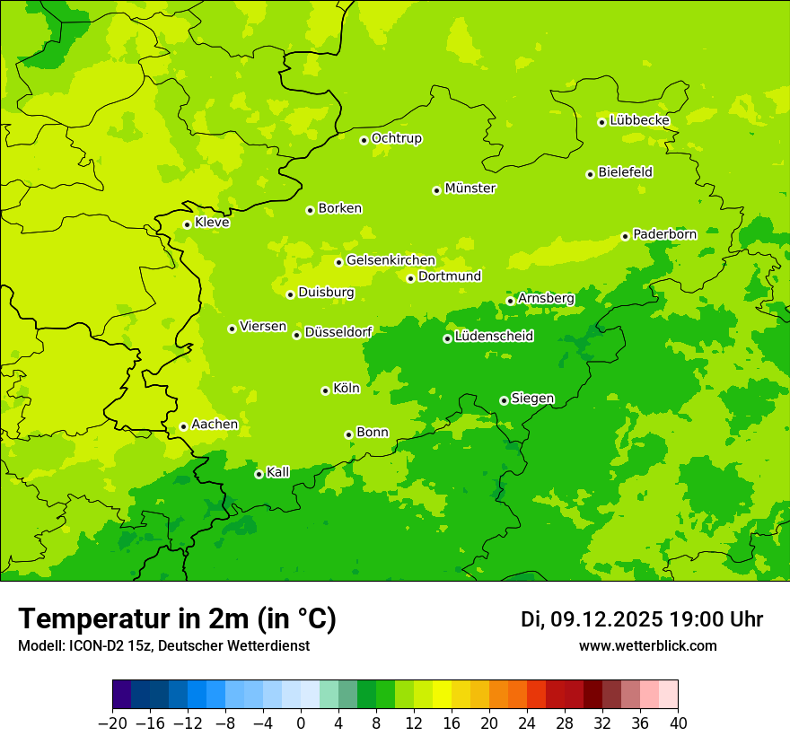 Modellkarten Temperatur