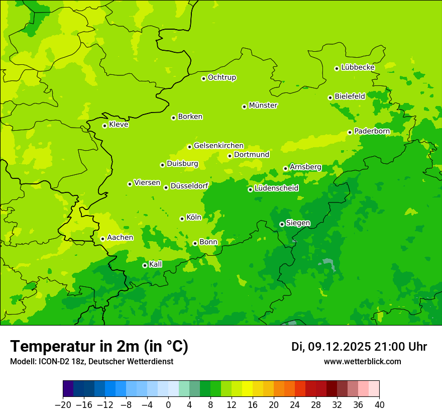 Modellkarten Temperatur