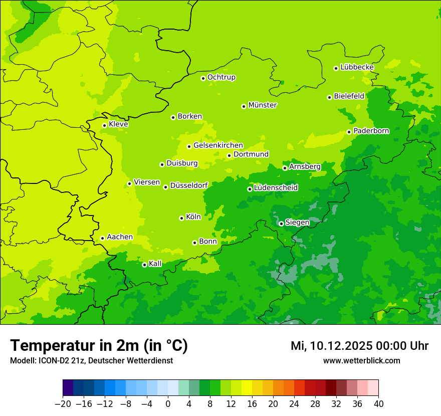 Modellkarten Temperatur