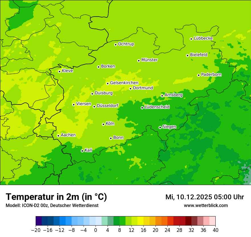 Modellkarten Temperatur