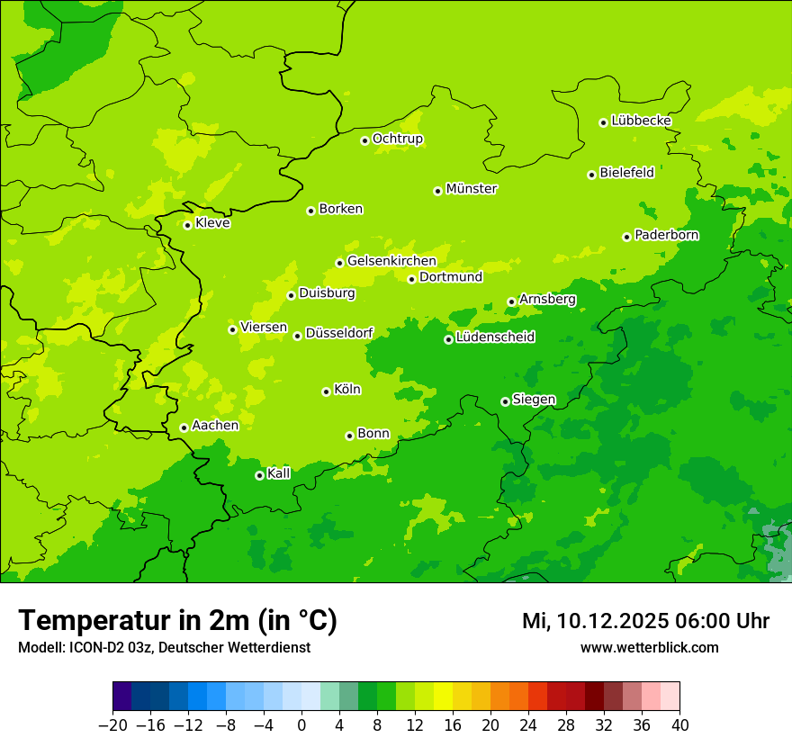 Modellkarten Temperatur