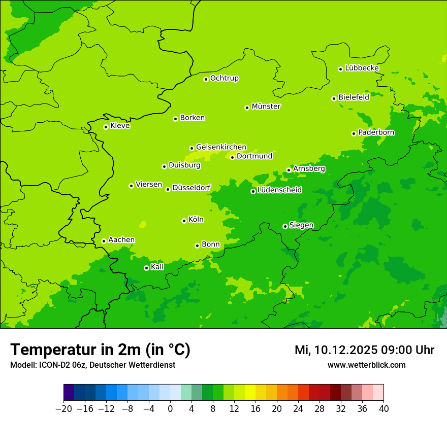Modellkarten Temperatur