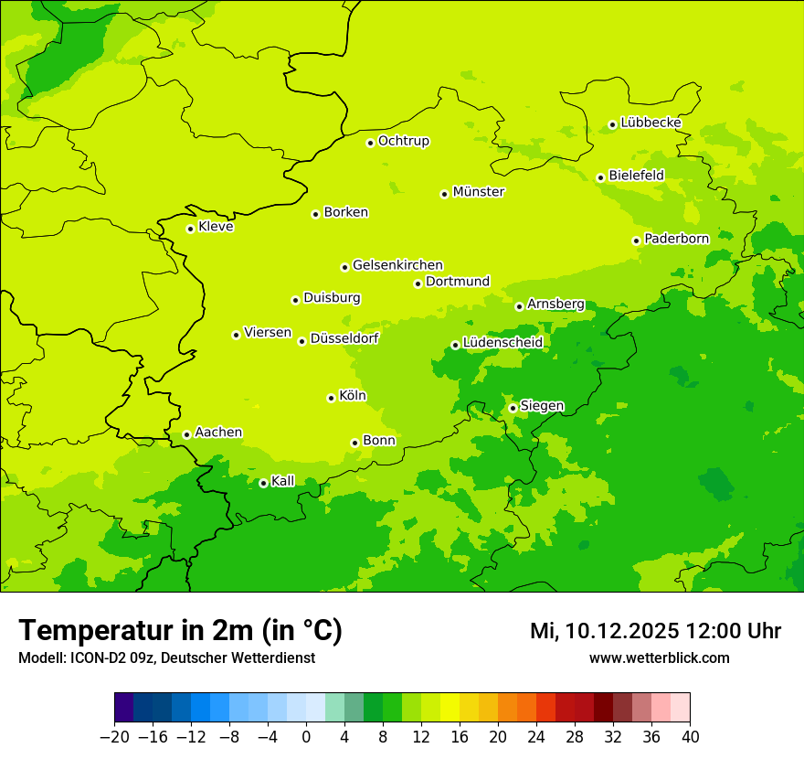 Modellkarten Temperatur