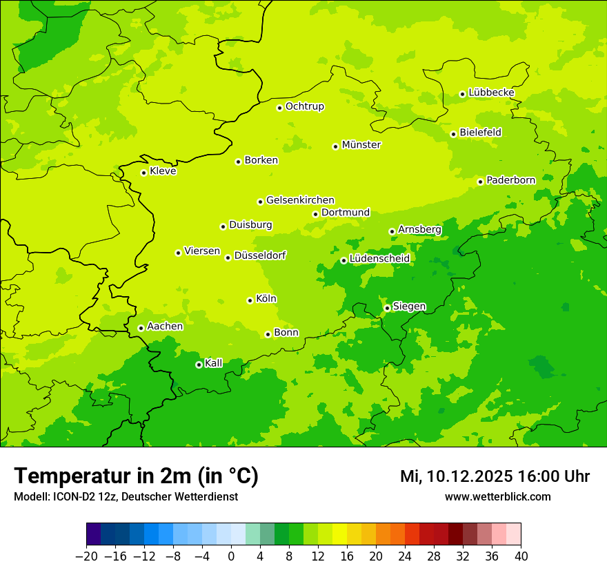Modellkarten Temperatur