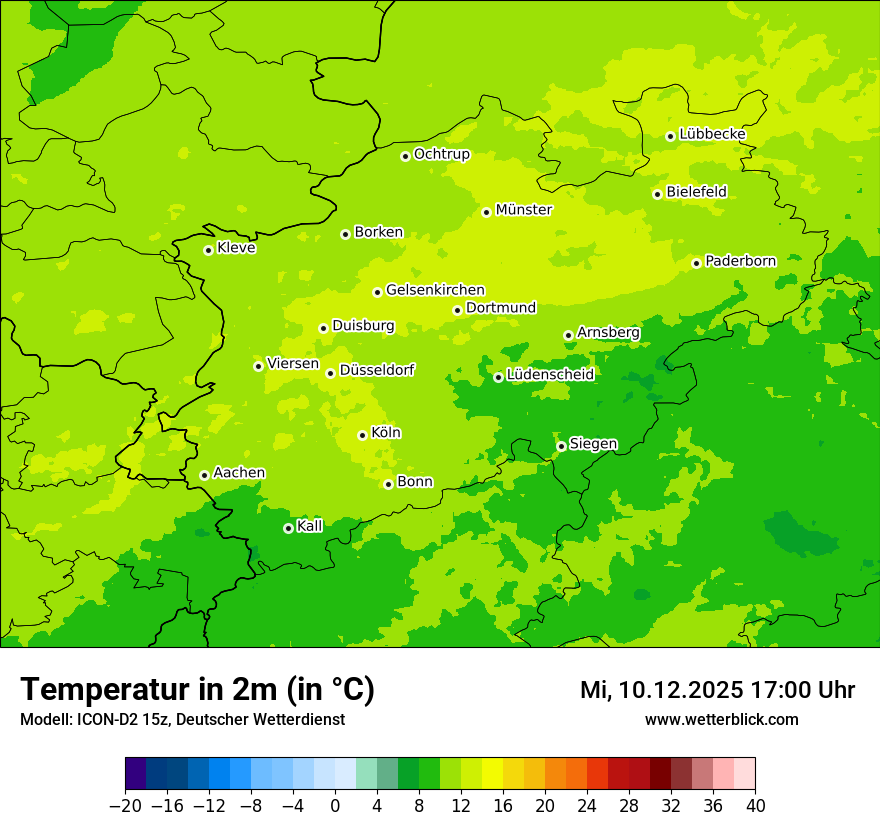 Modellkarten Temperatur