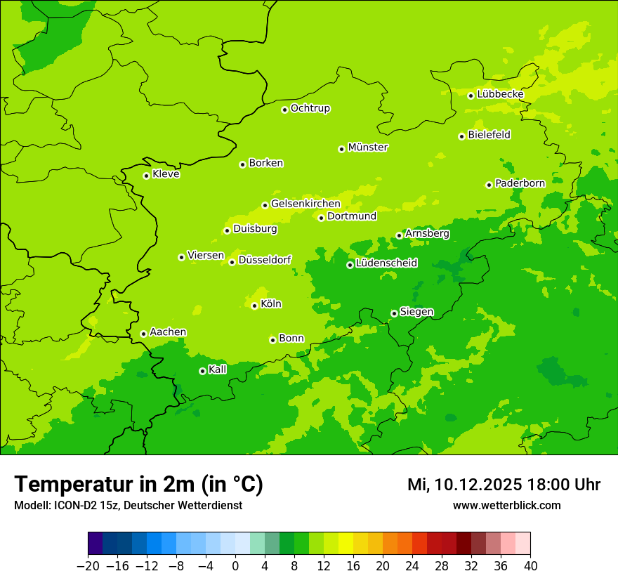 Modellkarten Temperatur