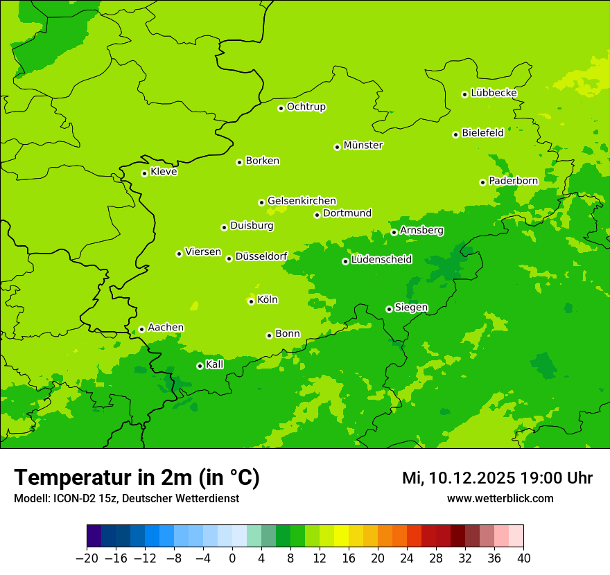 Modellkarten Temperatur