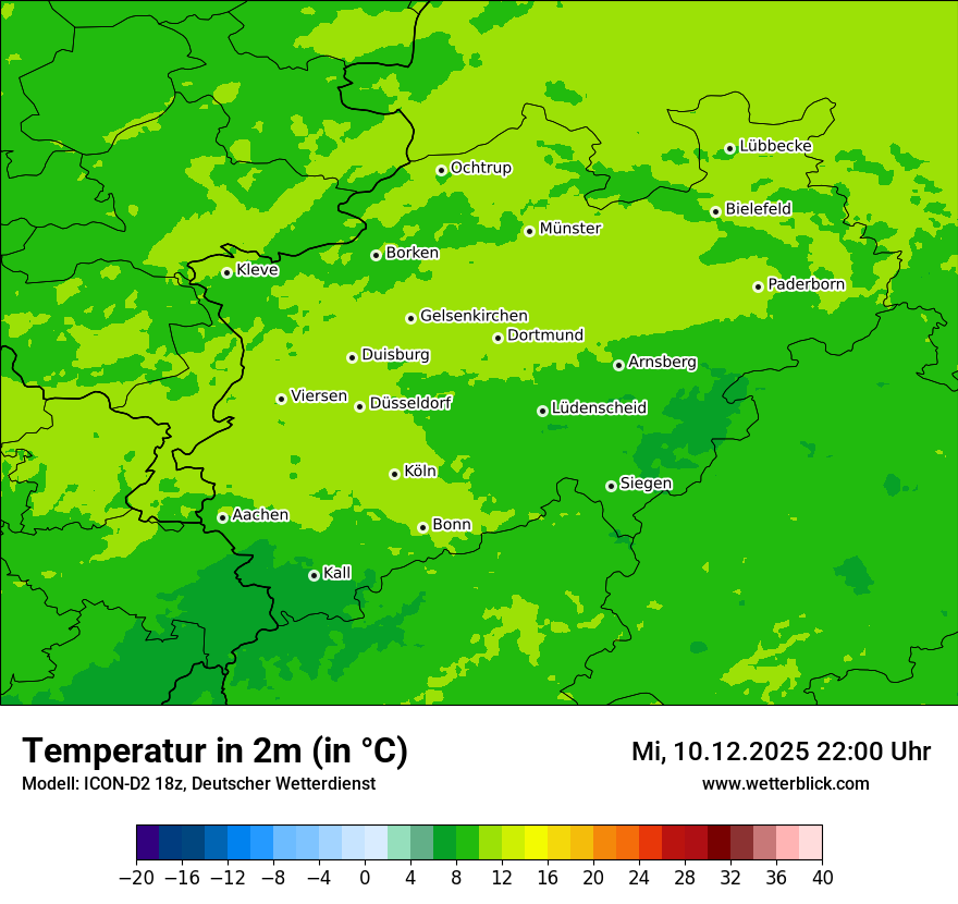 Modellkarten Temperatur